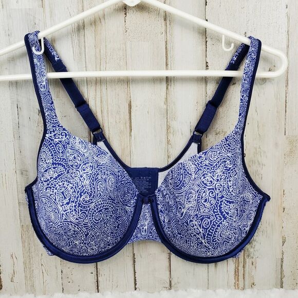 Bali Padded Underwire Bra Blue Size 36D - Picture 1 of 9